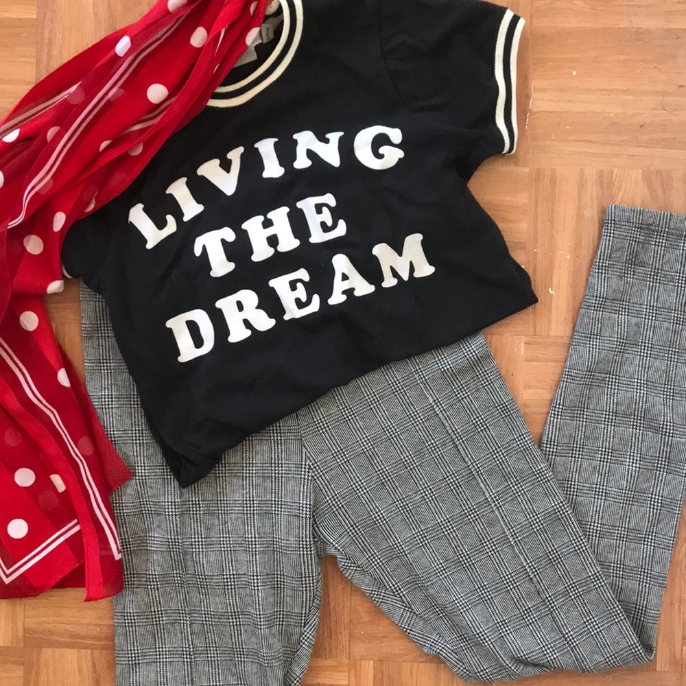 Zara high waisted plaid pants